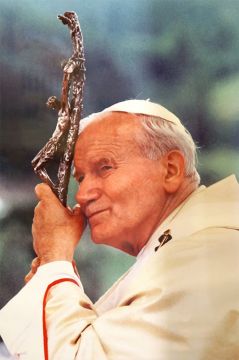 Paus Johannes Paulus II en de Maagd Maria