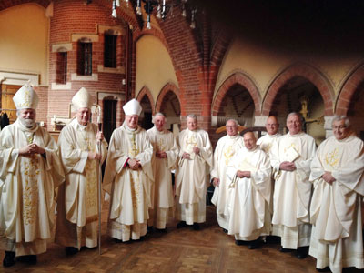 groepsfoto aan het einde van de Eucharistieviering