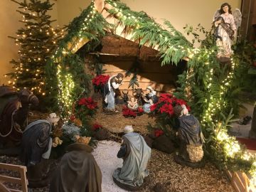 Kerststal in de bedevaartkapel in Heiloo