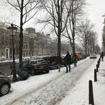 Amsterdam in de sneeuw